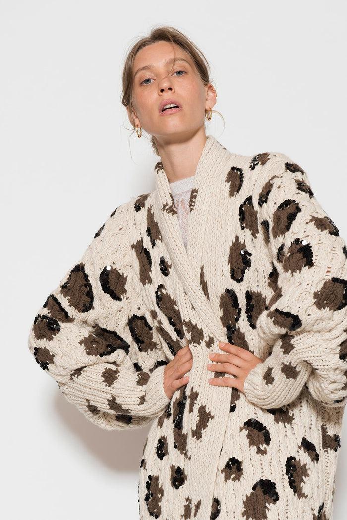 Letanne Aurora Leopard Cashmere Coat