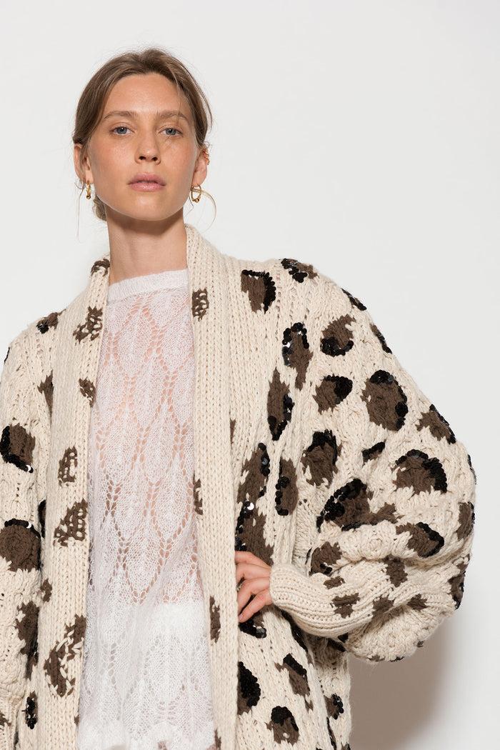 Letanne Aurora Leopard Cashmere Coat