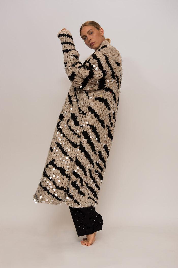 Letanne Aurora Zebra Cashmere Coat