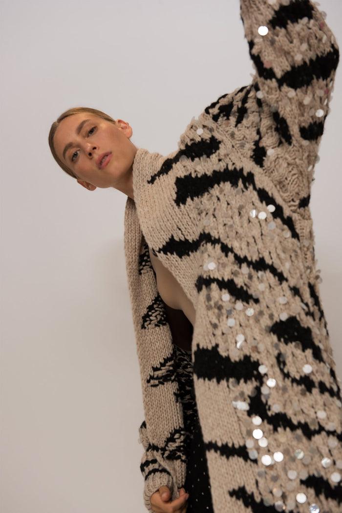 Letanne Aurora Zebra Cashmere Coat