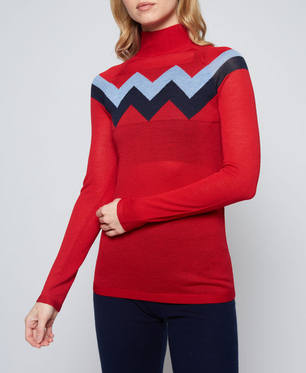 L'etoile CHEVRON MOCK NECK SWEATER