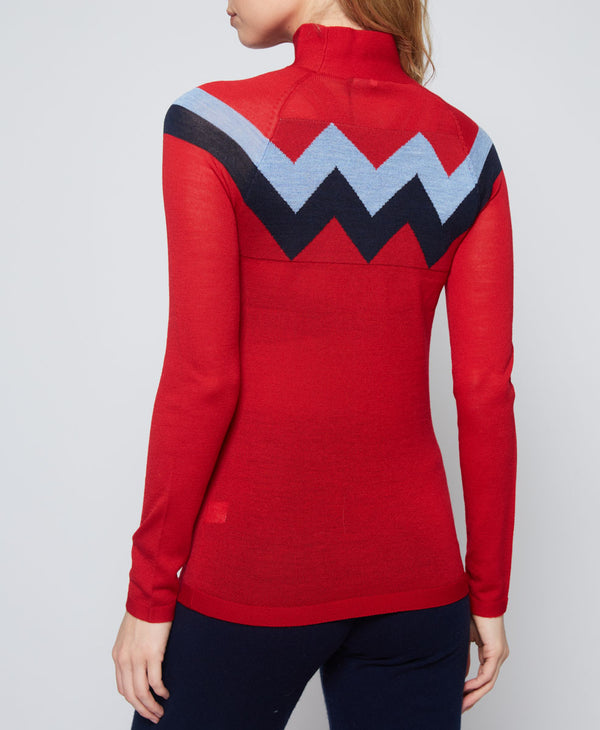 L'etoile CHEVRON MOCK NECK SWEATER