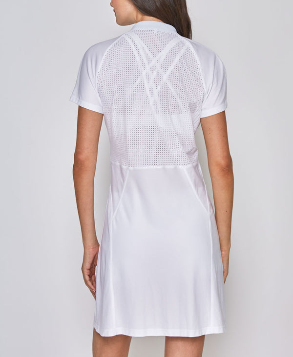 L'etoile MESH ZIP PERFORMANCE DRESS White