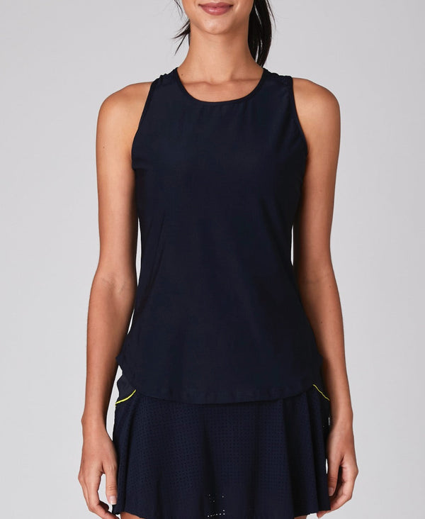l'etoile PERFORMANCE RACERBACK TANK Navy