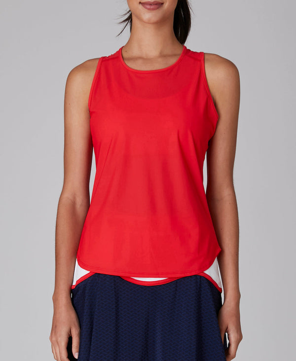 l'etoile PERFORMANCE RACERBACK TANK Red