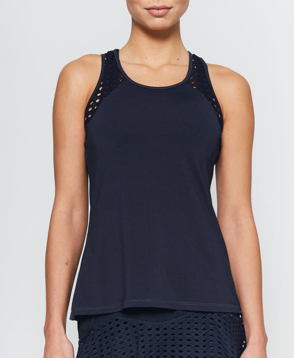 L'etoile POINTELLE TRIM TANK SHORT Navy
