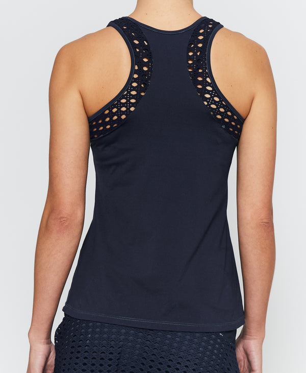 L'etoile POINTELLE TRIM TANK SHORT Navy