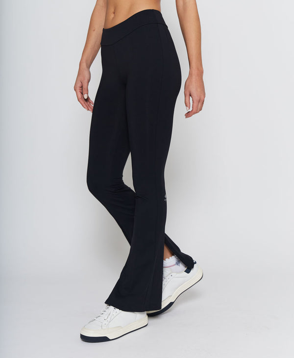 L'etoile SPLIT HEM PANEL PANTS Black
