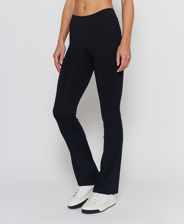 L'etoile SPLIT HEM PANEL PANTS Black