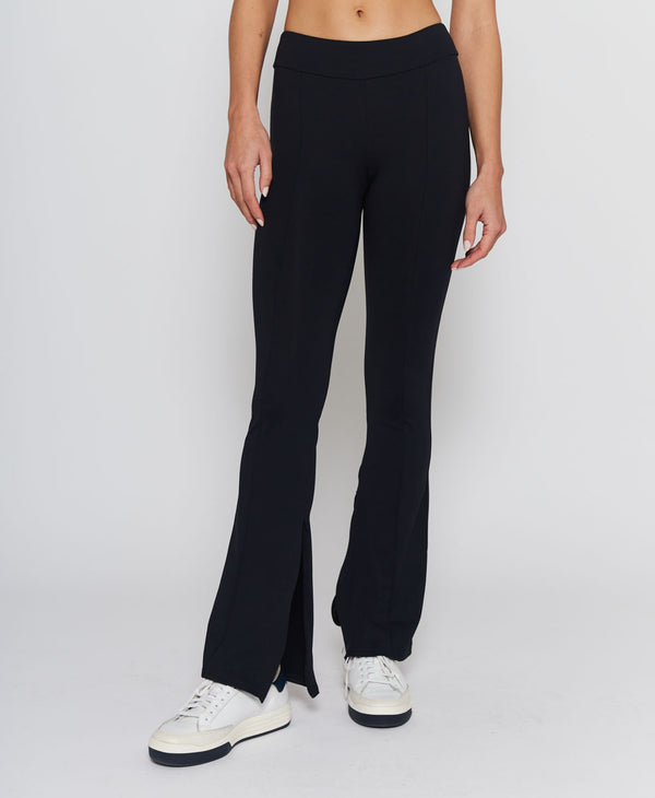 l'etoile SPLIT HEM PANEL PANTS Black