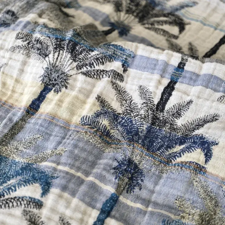 Létol AMIRA 5 MARINE PRUSSE - Létol Organic Cotton Scarf - New For Spring 2024
