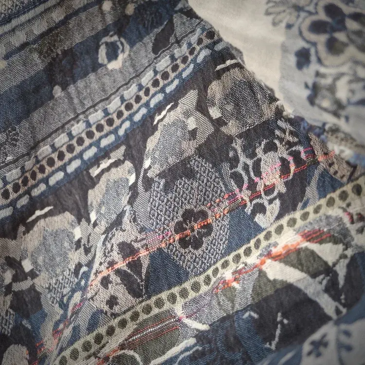 Létol Anoushka 3 Jean Treillis - Létol Organic Cotton Scarf Made In France - Permanent Collection