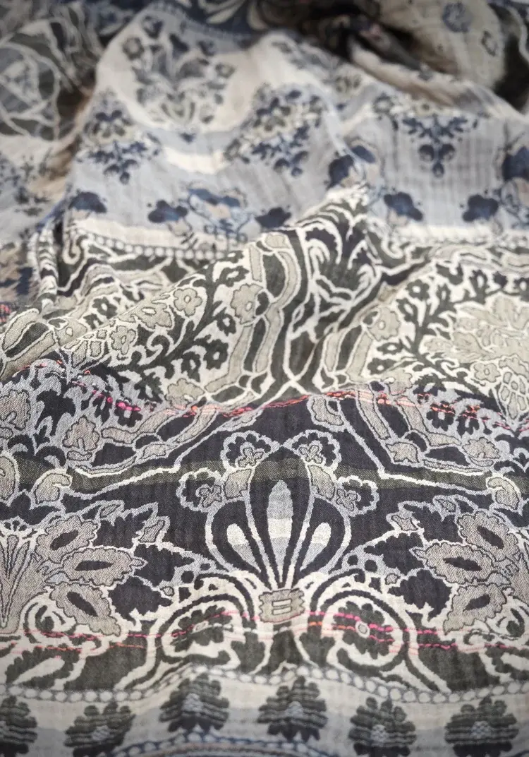 Létol Anoushka 3 Jean Treillis - Létol Organic Cotton Scarf Made In France - Permanent Collection