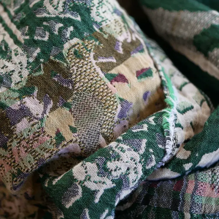 Létol BIRDY 1 GREEN - Létol Organic Cotton Scarf - Spring 2023 Collection