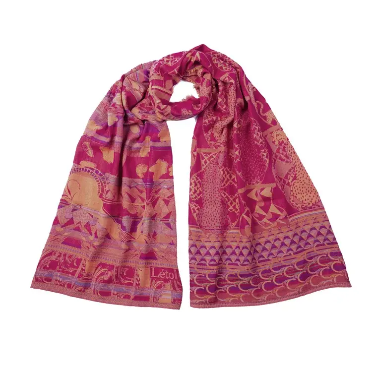 létol Carine 501 Tyrien Orange - Létol Organic Cotton Scarf - Fall 2023 Collection