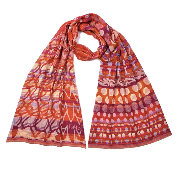 létol CASPER 201 FUNNY RED - Létol Organic Cotton Scarf - New for SUMMER 2024