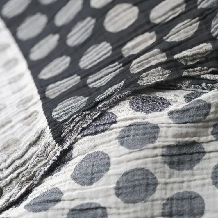 Létol Coline 4 Noir Gris - Létol Organic Cotton Scarf Made In France - Best Seller