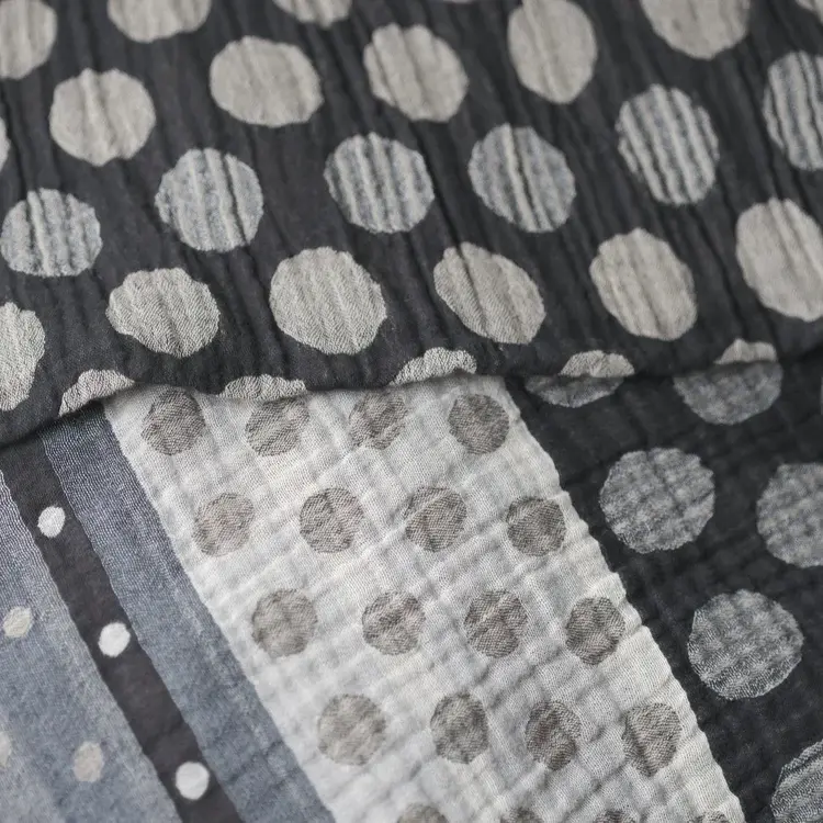 Létol Coline 4 Noir Gris - Létol Organic Cotton Scarf Made In France - Best Seller