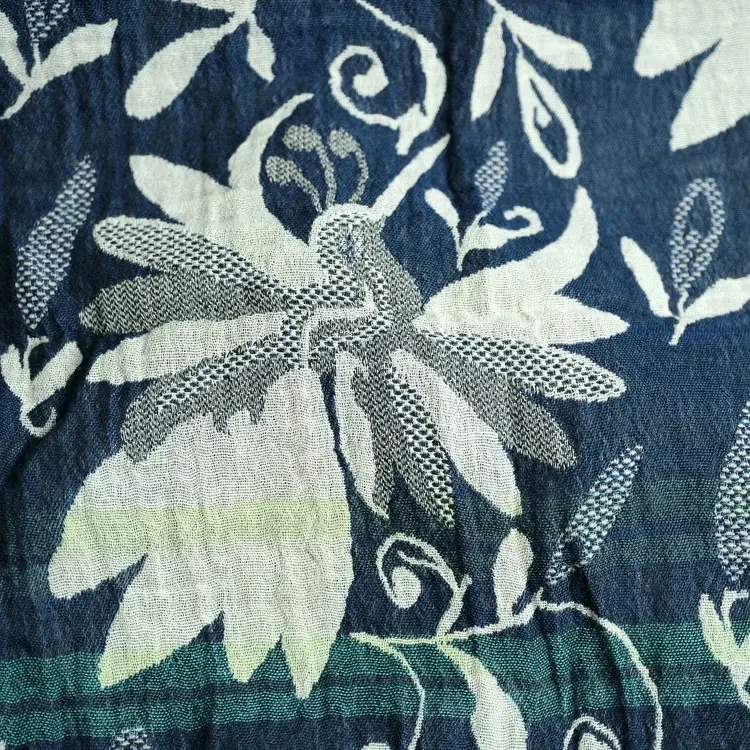 Létol CRISTINA 1 JEANS VERT - Létol Organic Cotton Scarf - New Spring 2025 Collection