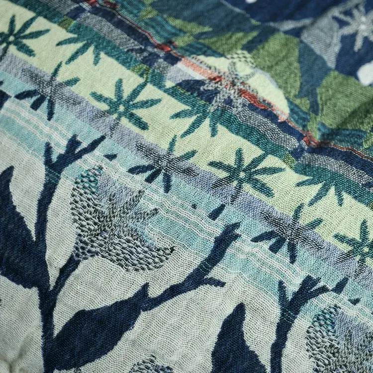 Létol CRISTINA 1 JEANS VERT - Létol Organic Cotton Scarf - New Spring 2025 Collection
