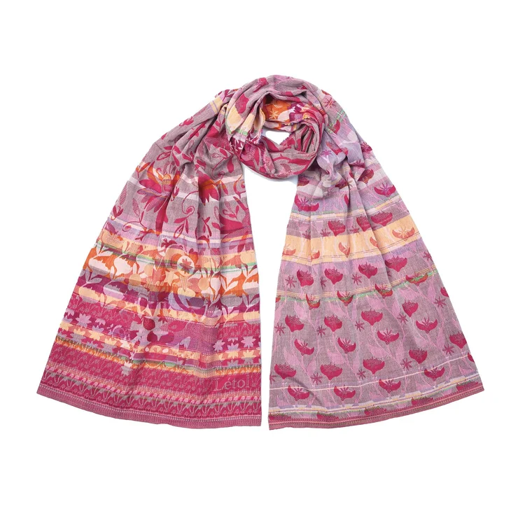 létol CRISTINA 201 HIBISCUS - Létol Organic Cotton Scarf - New Spring 2025 Collection
