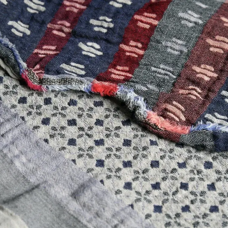 Létol Daphne 3 Bleu - Létol Organic Cotton Scarf Made In France - Permanent Collection