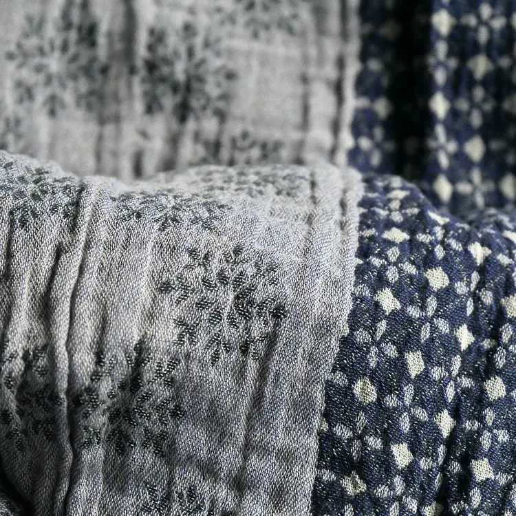 Létol Daphne 3 Bleu - Létol Organic Cotton Scarf Made In France - Permanent Collection