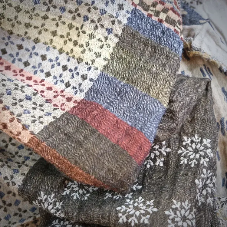 Létol Daphné 5 Ardoise - Létol Organic Cotton Scarf Made In France - Permanent Collection
