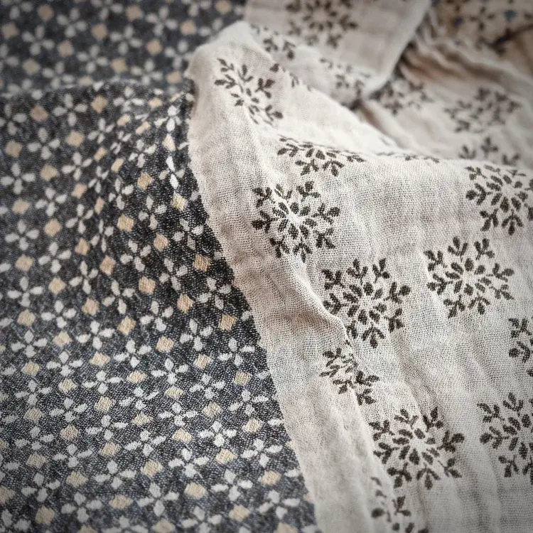 Létol Daphné 5 Ardoise - Létol Organic Cotton Scarf Made In France - Permanent Collection