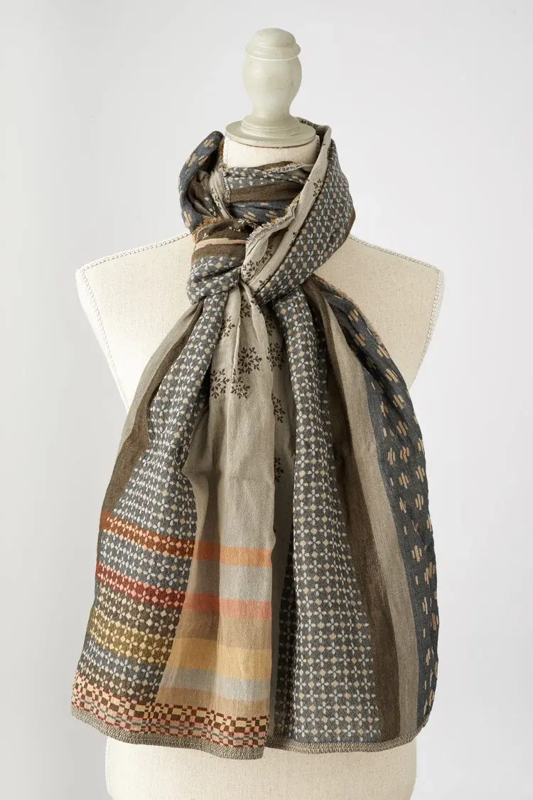 létol Daphné 5 Ardoise - Létol Organic Cotton Scarf Made in France - Permanent collection