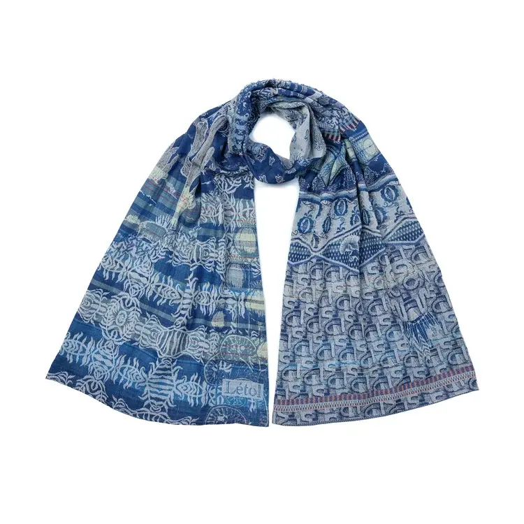 létol DIEGO 401 ROI (Blue) - Létol Organic Cotton Scarf - New Spring 2025 Collection