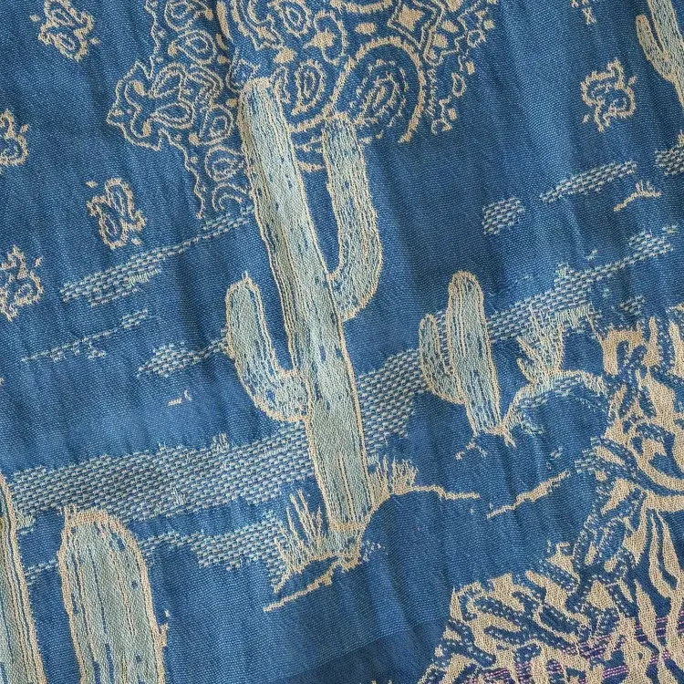 Létol DIEGO 402 PACIFIQUE (Blue) - Létol Organic Cotton Scarf - New Spring 2025 Collection