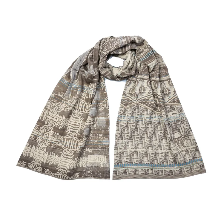 létol DIEGO 602 GLAISE (Taupe) - Létol Organic Cotton Scarf - New Spring 2025 Collection