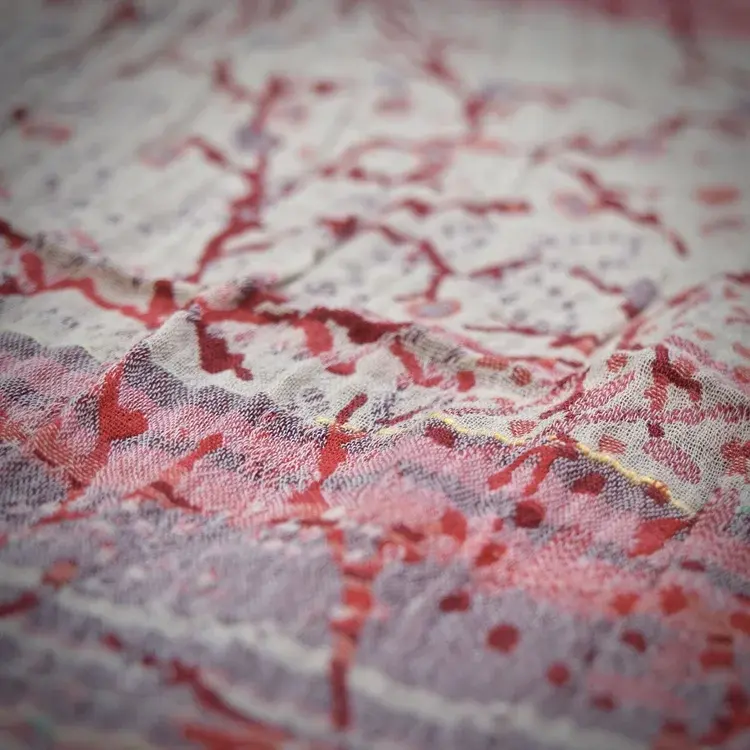 Létol Eliette 201 Rouge Chantilly - Létol Organic Cotton Scarf Made In France - Best Seller