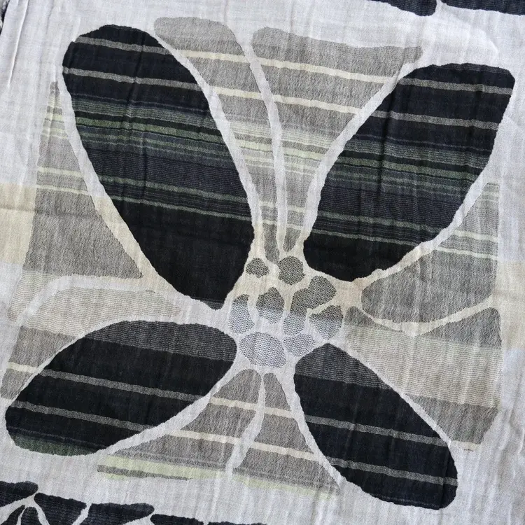 Létol FLORINE 1 ONYX BLACK - Létol Organic Cotton Scarf - New Spring 2025 Collection