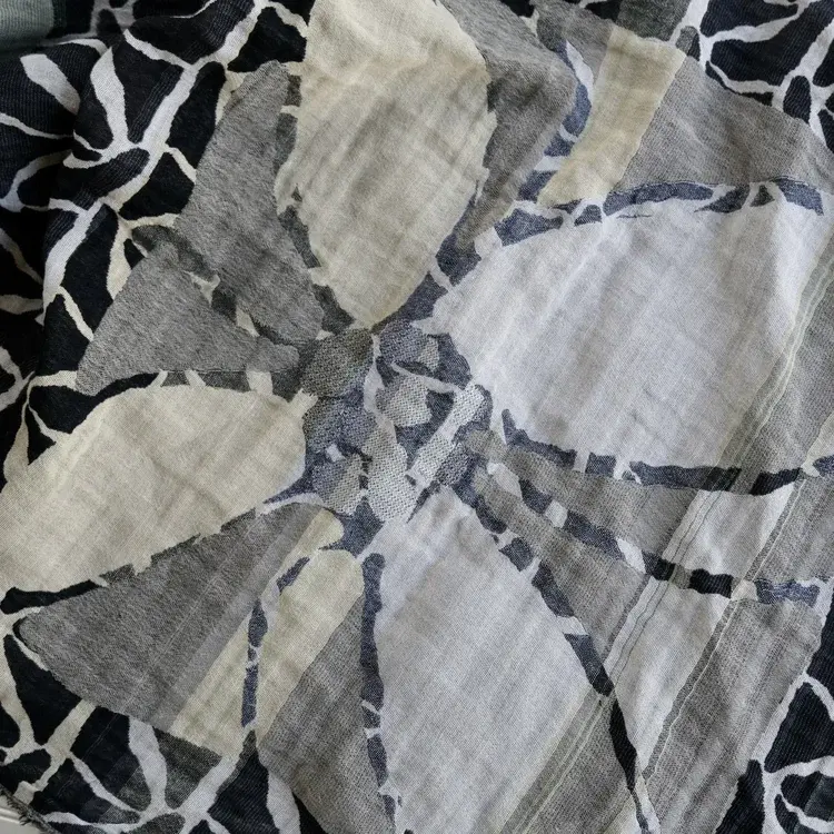 Létol FLORINE 1 ONYX BLACK - Létol Organic Cotton Scarf - New Spring 2025 Collection