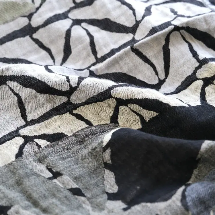 Létol FLORINE 1 ONYX BLACK - Létol Organic Cotton Scarf - New Spring 2025 Collection