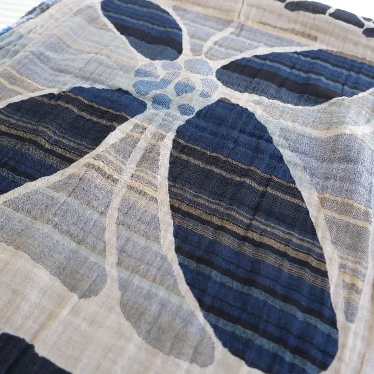 Létol FLORINE 2 MARINE - Létol Organic Cotton Scarf - New Spring 2025 Collection
