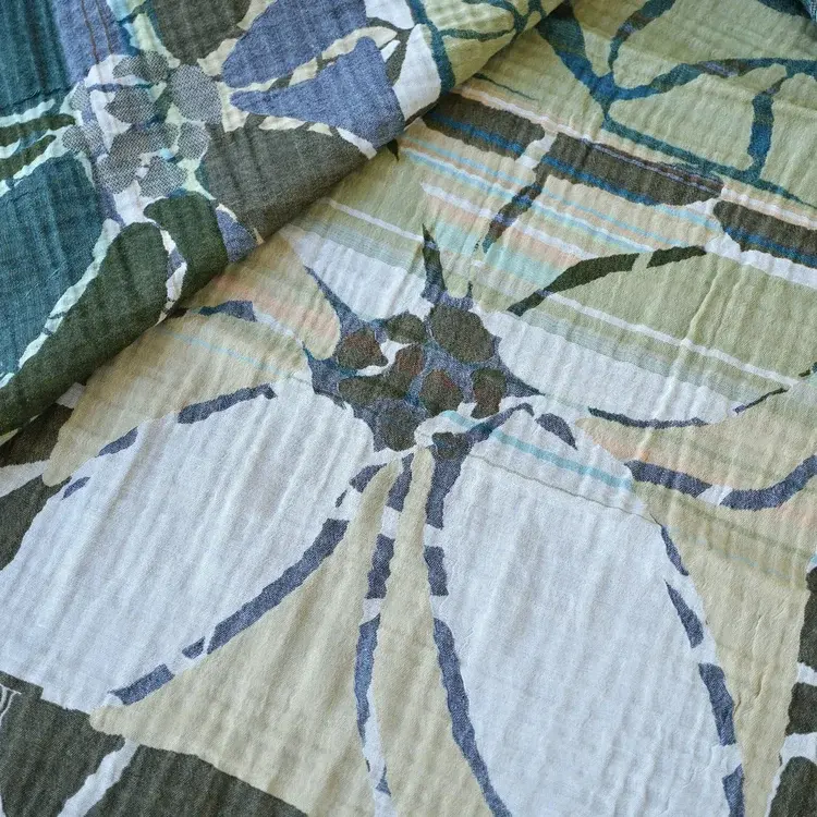 Létol FLORINE 4 AVOCAT (Green) - Létol Organic Cotton Scarf - New Spring 2025 Collection