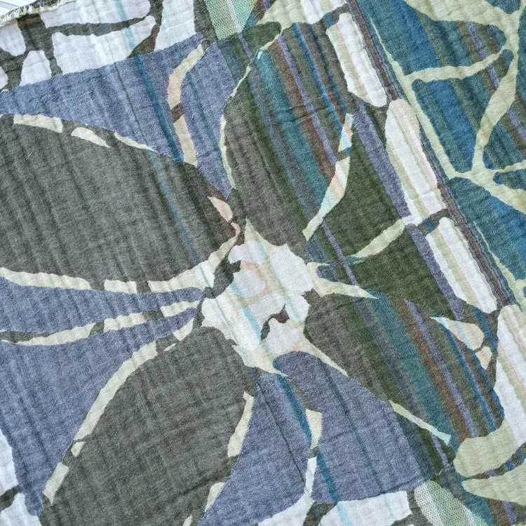 Létol FLORINE 4 AVOCAT (Green) - Létol Organic Cotton Scarf - New Spring 2025 Collection