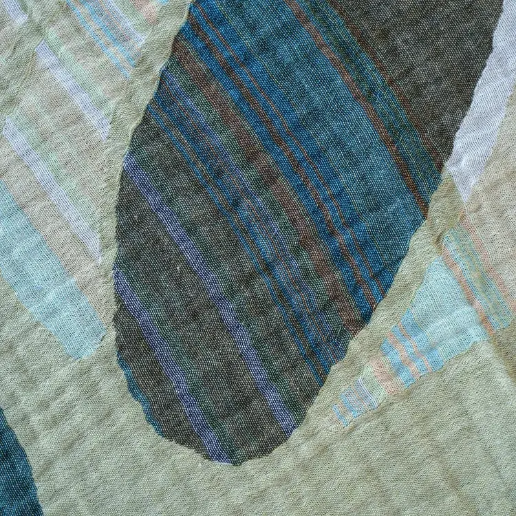 Létol FLORINE 4 AVOCAT (Green) - Létol Organic Cotton Scarf - New Spring 2025 Collection