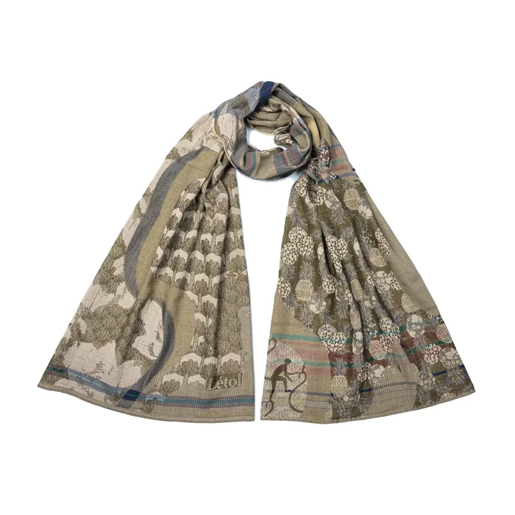 létol GABIN 4 LAITON - Létol Organic Cotton Scarf - New Spring 2025 Collection