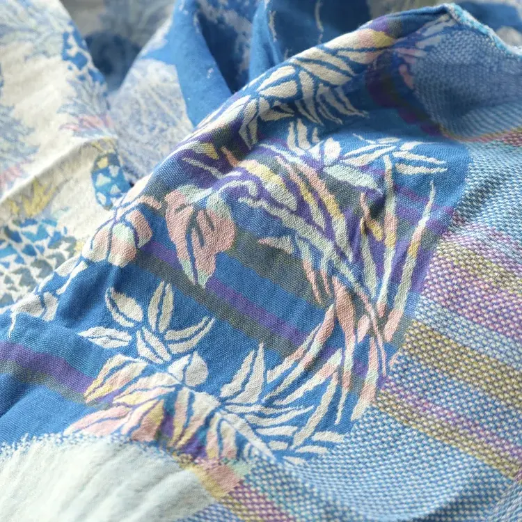 Létol GABIN 401 INDIGO - Létol Organic Cotton Scarf - New Summer 2025 Collection