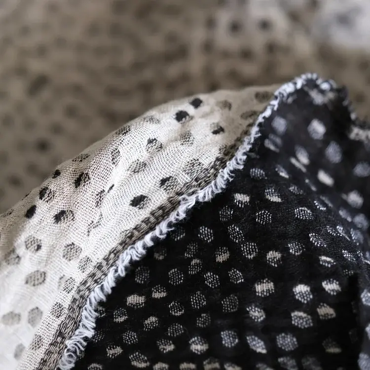 Létol Gabrielle 1 Noir Létol Organic Cotton Scarf Made In France - Permanent Collection