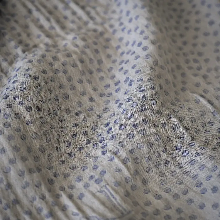 Létol Gabrielle 8 Bleu (Blue) Létol Organic Cotton Scarf Made In France - Permanent Collection