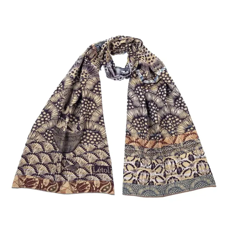 létol HUGUES 3 PALISSANDRE - Létol Organic Cotton Scarf - Made in France - Fall/Winter 2025