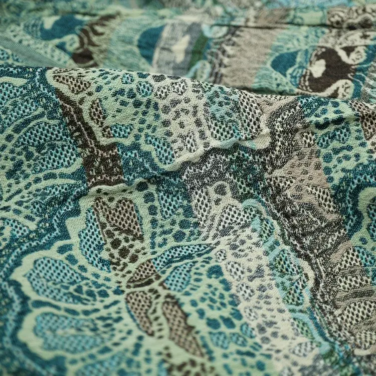 Létol LEONCE 1 FRAICHEUR DE V. (Green) - Létol Organic Cotton Scarf - New Spring 2025 Collection
