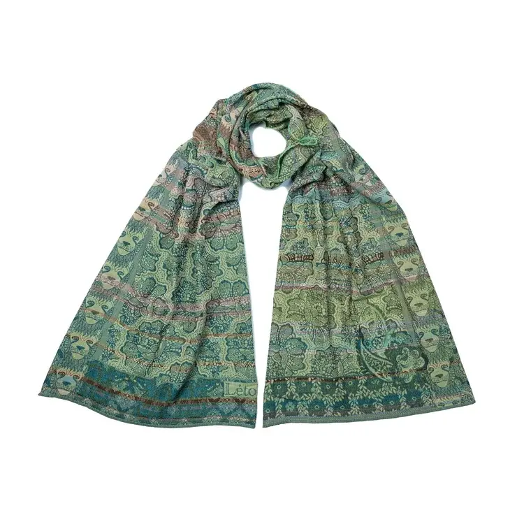 létol LEONCE 1 FRAICHEUR DE V. (Green) - Létol Organic Cotton Scarf - New Spring 2025 Collection