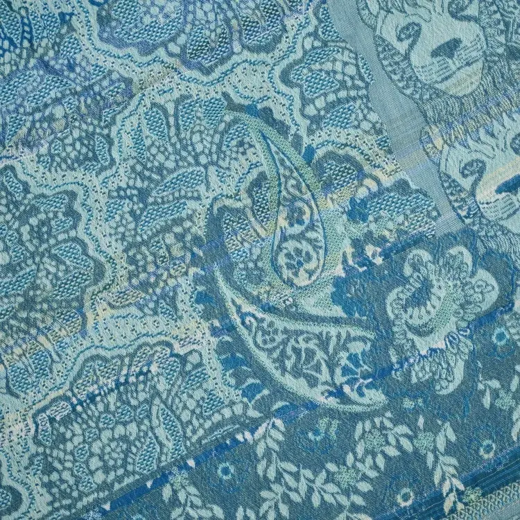 Létol LEONCE 401 CYAN - Létol Organic Cotton Scarf - New Spring 2025 Collection