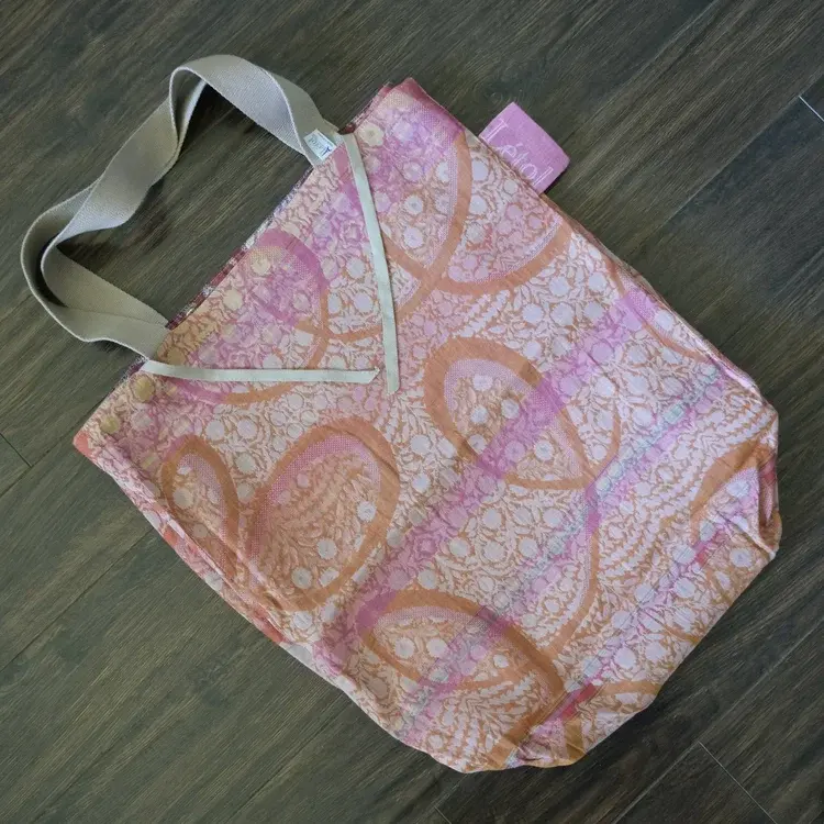 Létol Létol XL Reversible Beach Bag - Sac à Two - Limited Edition Adam-Flower Indian Rose No24